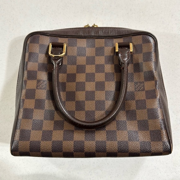 Louis Vuitton Brera Damier Ebene Satchel Bag Authentic - Picture 1 of 14